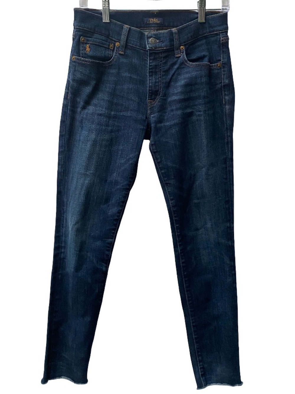 Polo Ralph Lauren dark wash blue Tompkins skinny preppy classic jeans size 28